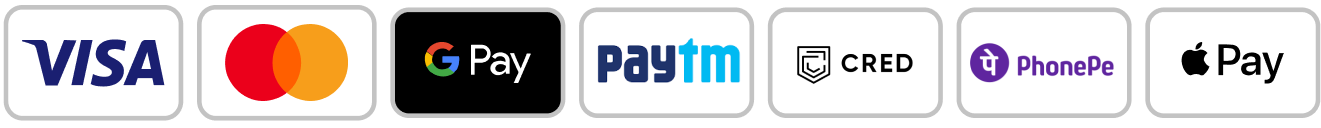 visa,master,gpay,paytm,cred,phonepe,applepay